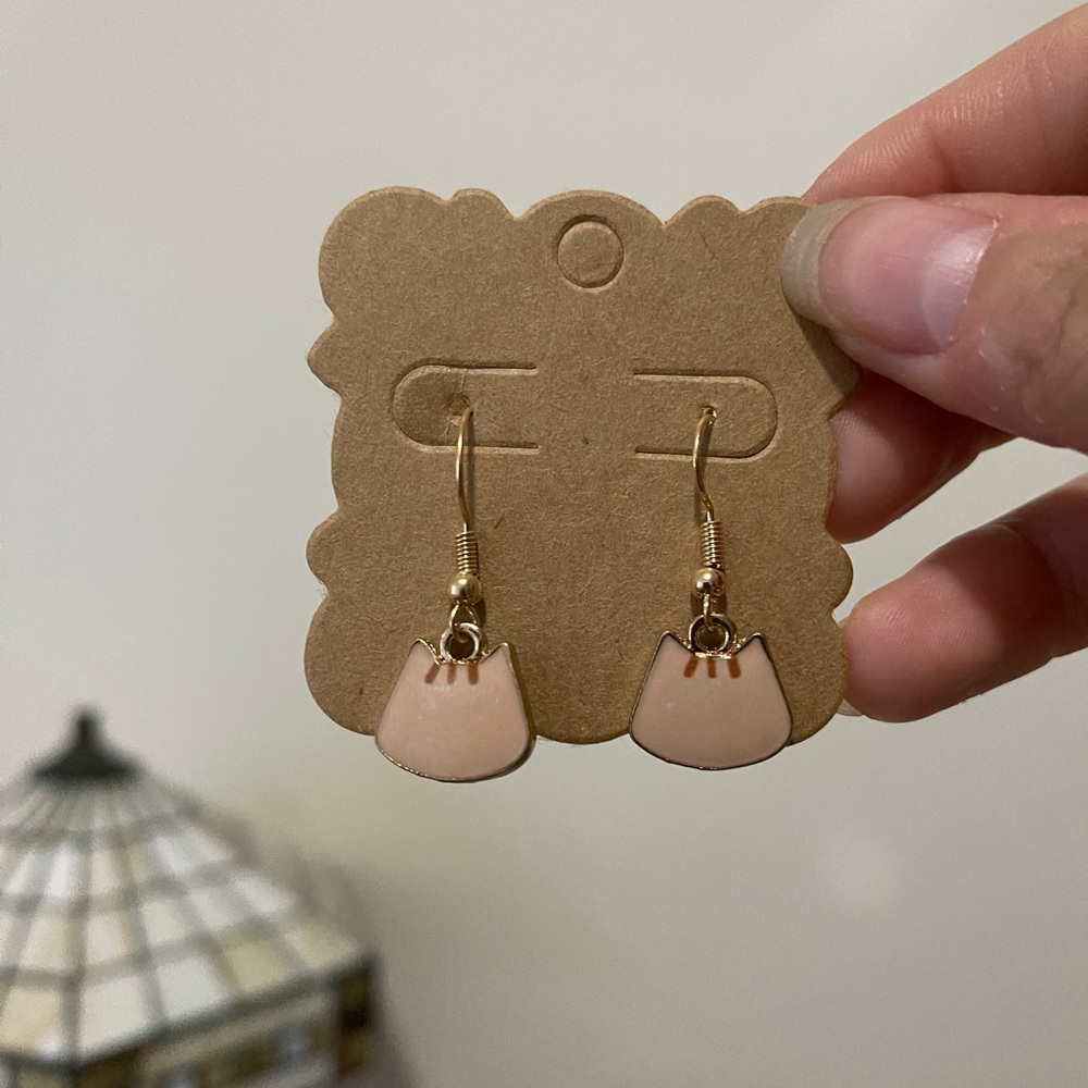 Orange Tabby Kitty Earrings